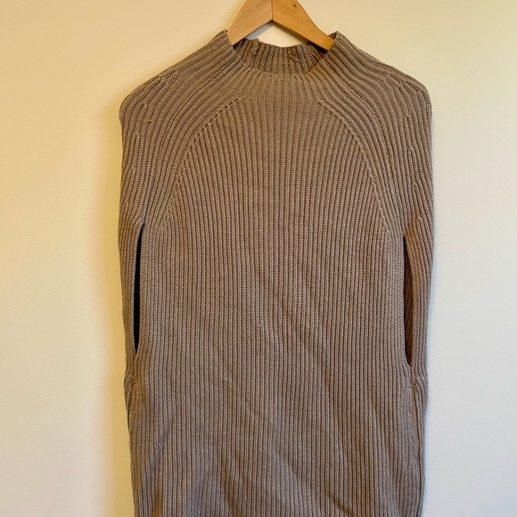 3.1 Phillip Lim Sweater Cape Soft Side Zippers Mock Neck Cocoon Style - Picture 3 of 7